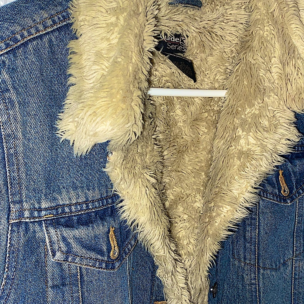 Denim Fur Coat